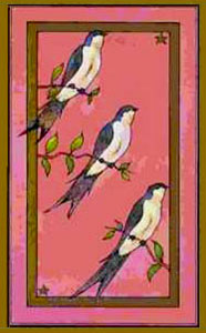 tarot tirage hirondelles schwalben rondini andorinhas golondrinas cigano persan zingara gitano tageskarte tarocchi